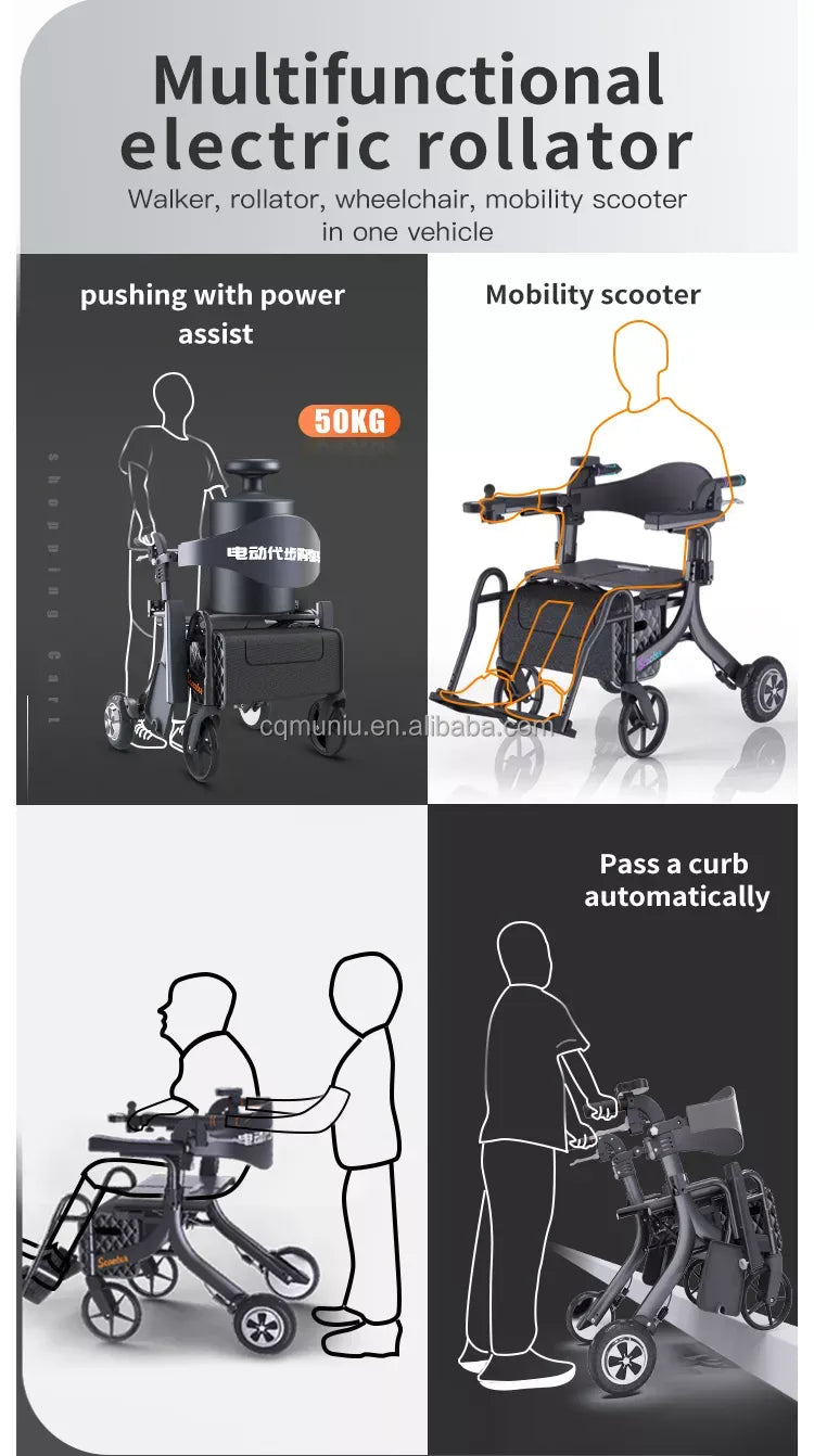 Electric Rollator Walker Motorised Wheelchair
