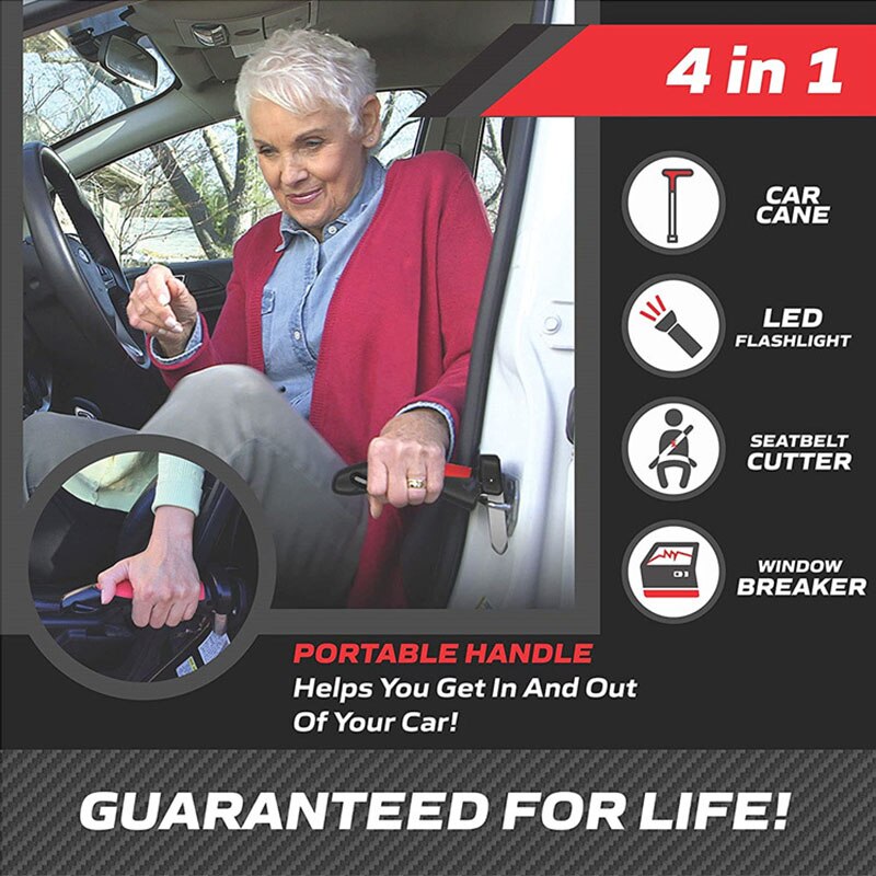 Car Handle Mobility Aid with Seatbelt Cutter Window Breaker Car Door Latch  Assist Grab Bar for the Elderly Assist Handle Cane - AliExpress